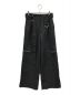 MAISON SPECIAL（メゾンスペシャル）の古着「Belted Slash Washer Nylon Pants（ベルトスラッシュワッシャーナイロンパンツ）」｜ブラック