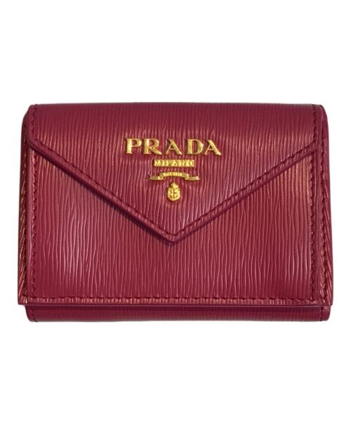 PRADA（プラダ）PRADA (プラダ) 3つ折り財布 ピンクの古着・服飾アイテム