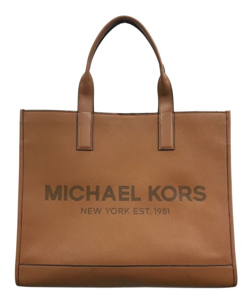 MICHAEL KORS（マイケルコース）MICHAEL KORS (マイケルコース) ストラクチャー トートバッグ ブラウンの古着・服飾アイテム