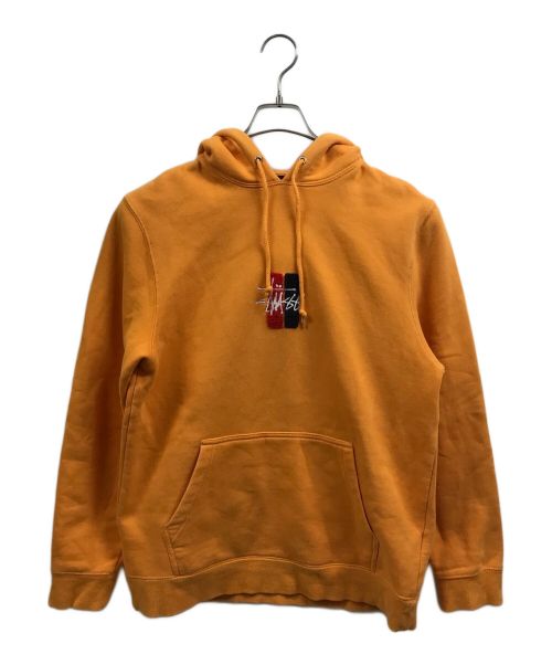 stussy（ステューシー）stussy (ステューシー) bars Logo Applique Pullover Hoodie イエロー サイズ:Mの古着・服飾アイテム