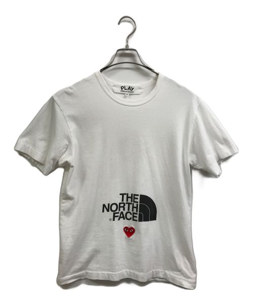 COMME des GARCONS（コムデギャルソン）COMME des GARCONS (コムデギャルソン) THE NORTH FACE (ザ ノース フェイス) プレイハートワッペンロゴ Tシャツ ホワイト サイズ:Mの古着・服飾アイテム