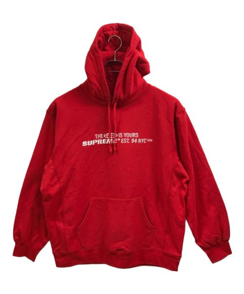 SUPREME（シュプリーム）SUPREME (シュプリーム) The World is Yours Hooded Sweatshirts レッド サイズ:XLの古着・服飾アイテム