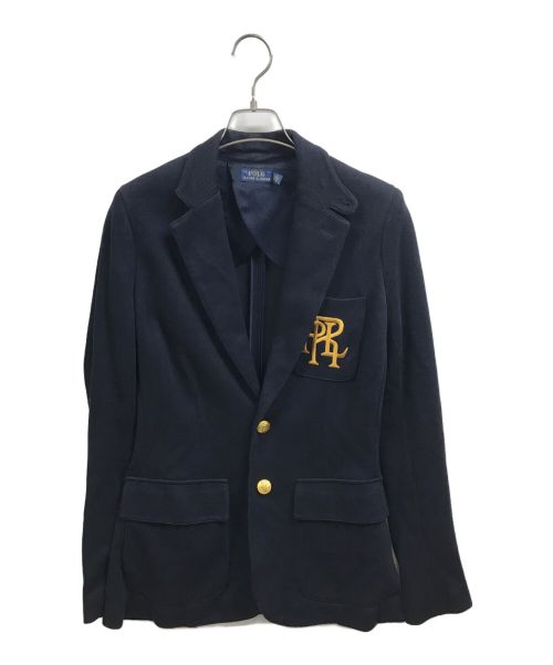 POLO RALPH LAUREN（ポロ・ラルフローレン）POLO RALPH LAUREN (ポロ・ラルフローレン) ロゴ刺繍金釦2Bブレザー ネイビー サイズ:4の古着・服飾アイテム