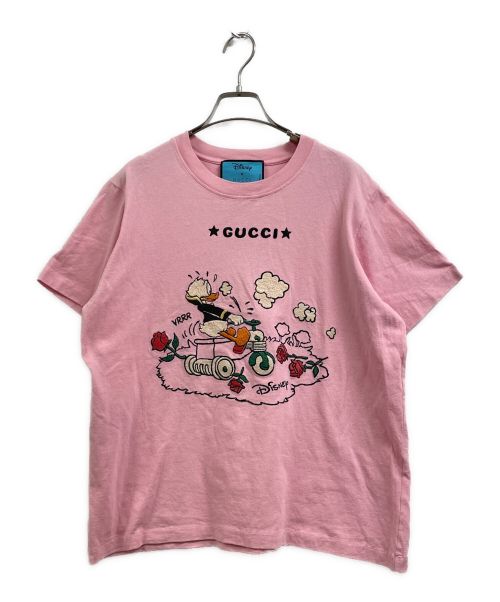 GUCCI（グッチ）GUCCI (グッチ) DISNEY (ディズニー) コラボTシャツ ピンク サイズ:Lの古着・服飾アイテム