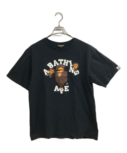 A BATHING APE（アベイシングエイプ）A BATHING APE (アベイシングエイプ) ビッグロゴTシャツ ブラック サイズ:Lの古着・服飾アイテム