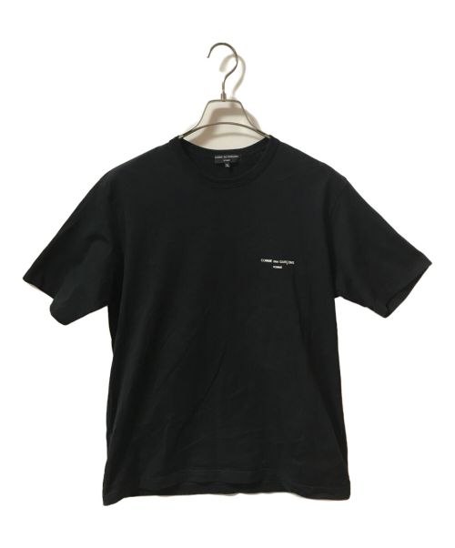 COMME des GARCONS HOMME（コムデギャルソン オム）COMME des GARCONS HOMME (コムデギャルソン オム) 綿天竺 ロゴTシャツ ネイビー サイズ:XLの古着・服飾アイテム