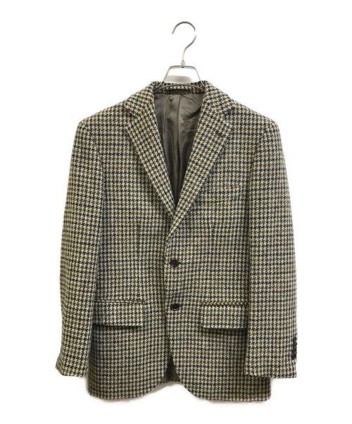 Le Chic（ル・シック）Le Chic (ル・シック) Harris Tweed (ハリスツイード) 千鳥柄2Bジャケット ブラウン サイズ:A4の古着・服飾アイテム