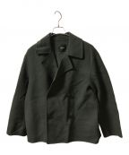 theoryセオリー）の古着「LUXE NEW DIVIDE CASUAL PEACOAT」｜グリーン