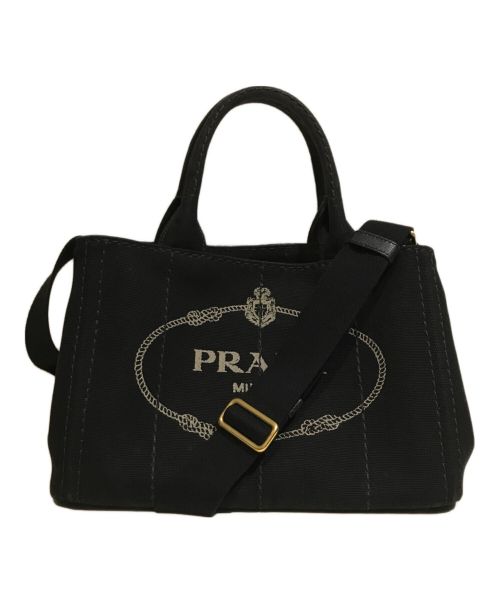 PRADA（プラダ）PRADA (プラダ) カナパ2WAYハンドバッグ ブラックの古着・服飾アイテム