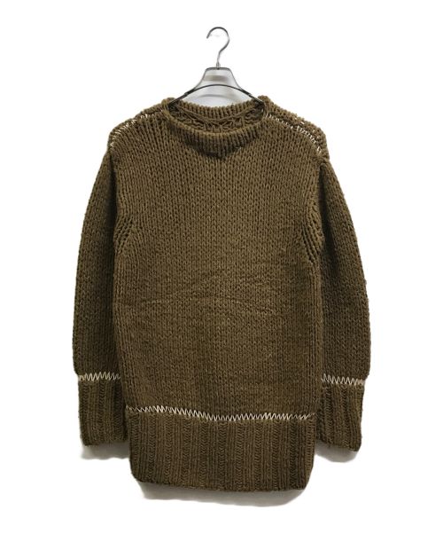 MM6 Maison Margiela（エムエムシックス メゾンマルジェラ）MM6 Maison Margiela (エムエムシックス メゾンマルジェラ) オーバーサイズニット カーキ サイズ:Sの古着・服飾アイテム