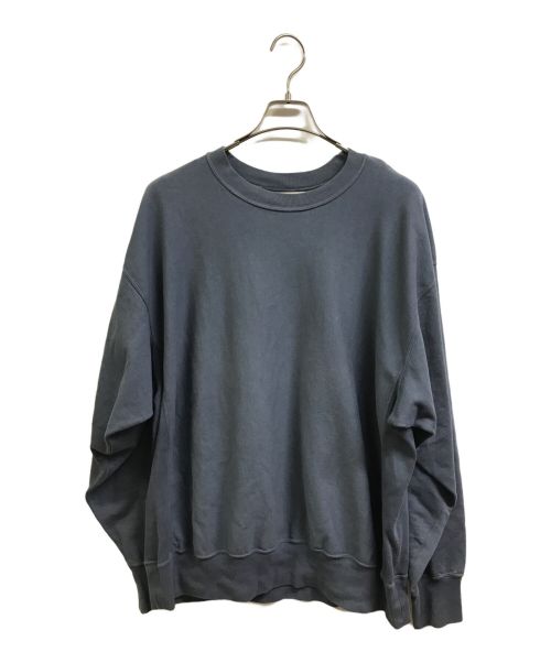 BLURHMS（ブラームス）BLURHMS (ブラームス) Light Sweat Crew-neck P/O ブルー サイズ:3の古着・服飾アイテム