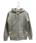 SUPREMEシュプリーム）の古着「Felt Hooded Logo Zip Up Sweat」｜グレー