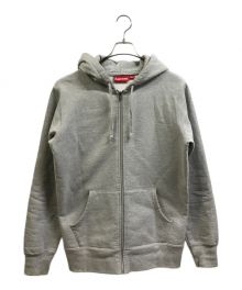 SUPREME（シュプリーム）の古着「Felt Hooded Logo Zip Up Sweat」｜グレー