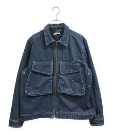 POP TRADING COMPANY（ポップトレーディングカンパニー）の古着「COMPANY BOXER DENIM OVERSHIRT」｜インディゴ