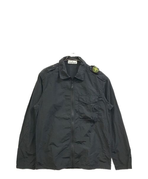 STONE ISLAND（ストーンアイランド）STONE ISLAND (ストーンアイランド) SI SHIRT BLOUSON ブラック サイズ:Lの古着・服飾アイテム