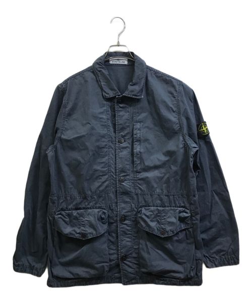 STONE ISLAND（ストーンアイランド）STONE ISLAND (ストーンアイランド) GARMENT DYED SHIRT JACKET ネイビー サイズ:Lの古着・服飾アイテム