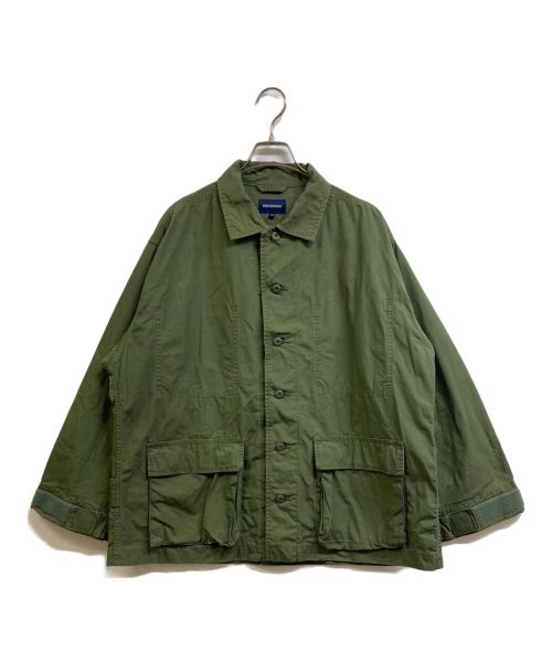 DESCENDANT（ディセンダント）DESCENDANT (ディセンダント) DWU SATIN LS SHIRT カーキ サイズ:2の古着・服飾アイテム