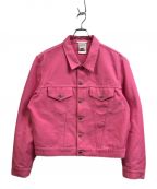 HELMUT LANGヘルムートラング）の古着「Pink Denim Trucker Jacket」｜ピンク