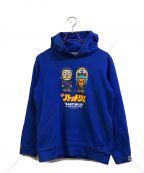 A BATHING APEアベイシングエイプ）の古着「HATTORI KUN PULLOVER HOODIE」｜ブルー