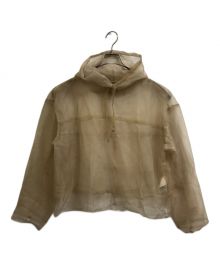 MAISON SPECIAL（メゾンスペシャル）の古着「See-through tulle hoodie」｜ベージュ