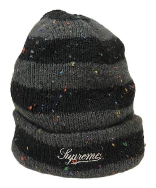 SUPREME（シュプリーム）Supreme (シュプリーム) Stripe Speckle Beanie グレーの古着・服飾アイテム