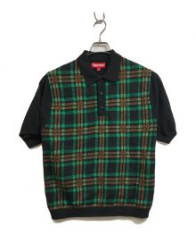 SUPREME（シュプリーム）の古着「Plaid Knit S/S Polo」｜グリーン