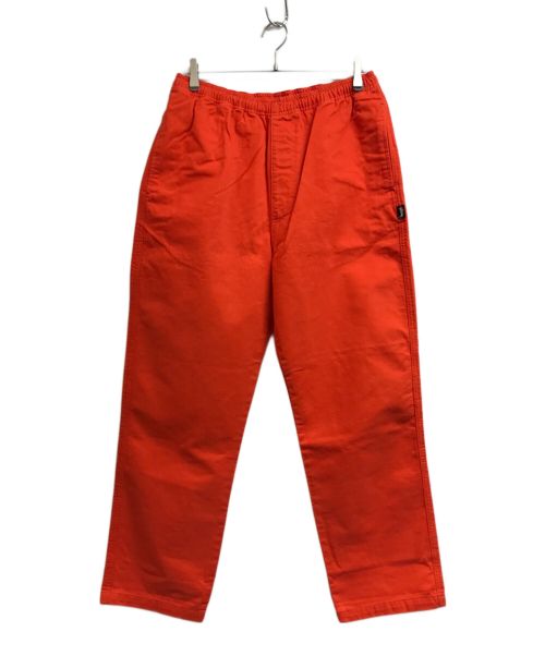 stussy（ステューシー）stussy (ステューシー) BRUSHED BEACH PANT オレンジ サイズ:L 未使用品の古着・服飾アイテム