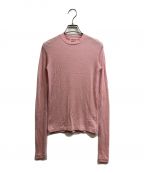 AURALEEオーラリー）の古着「SUPER SOFT WOOL SHEER L/S TEE」｜ピンク