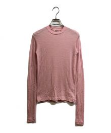 AURALEE（オーラリー）の古着「SUPER SOFT WOOL SHEER L/S TEE」｜ピンク