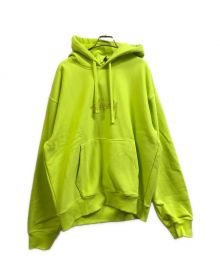 stussy（ステューシー）の古着「STOCK LOGO APPLIQUE HOODIE」｜イエロー