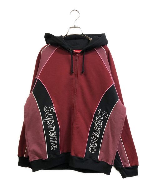 SUPREME（シュプリーム）Supreme (シュプリーム) Track Paneled Zip Up Hooded Sweatshirt レッド サイズ:Lの古着・服飾アイテム