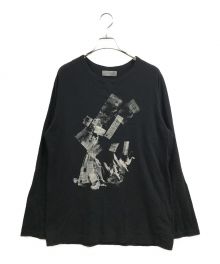 Yohji Yamamoto pour homme（ヨウジヤマモト プールオム）の古着「プリント長袖Tシャツ」｜ブラック