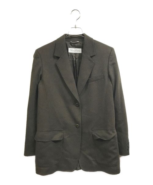 MaxMara（マックスマーラ）MaxMara (マックスマーラ) カシミヤアンゴラ2Bジャケット グリーン サイズ:42の古着・服飾アイテム