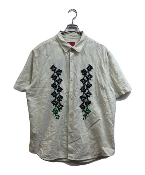 SUPREME（シュプリーム）SUPREME (シュプリーム) Needlepoint S/S Shirt ホワイト サイズ:Lの古着・服飾アイテム