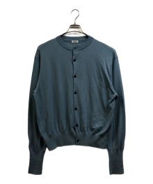 MAATEE&SONS（マーティーアンドサンズ）の古着「3子撚  WOOSTED C/N CARDIGAN」｜ブルー