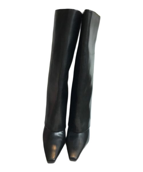 JOSE MOON（ジョゼムーン）JOSE MOON (ジョゼムーン) FOLD OVER LONG BOOTS ブラック サイズ:37の古着・服飾アイテム