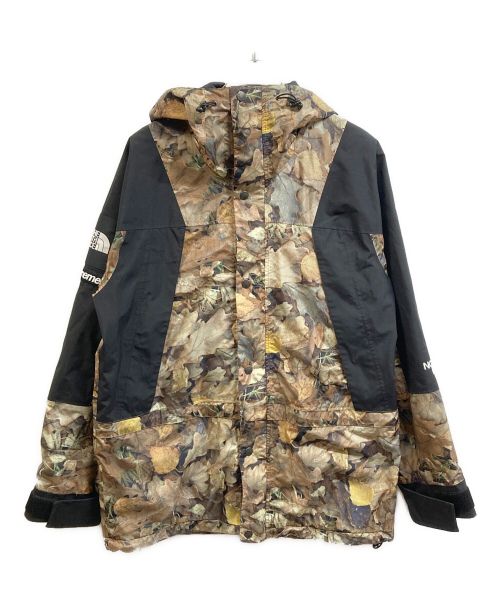 SUPREME（シュプリーム）SUPREME (シュプリーム) THE NORTH FACE (ザ ノース フェイス) Mountain Light Jacket Leaves ブラウン×ブラック サイズ:Mの古着・服飾アイテム