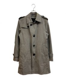 BURBERRY BLACK LABEL（バーバリーブラックレーベル）の古着「千鳥格子 キルティングライナー付 トレンチ コート」｜グレー