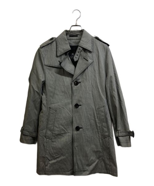 BURBERRY BLACK LABEL（バーバリーブラックレーベル）BURBERRY BLACK LABEL (バーバリーブラックレーベル) 千鳥格子トレンチコート グレー サイズ:Mの古着・服飾アイテム