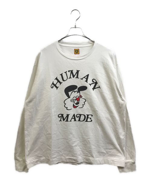 HUMAN MADE（ヒューマンメイド）HUMAN MADE (ヒューマンメイド) ロングスリーブカットソー ホワイト サイズ:XXLの古着・服飾アイテム