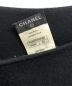 中古・古着 CHANEL (シャネル) キルティングポケットカシミヤ混ウールニットワンピース ブラック サイズ:42：30000円