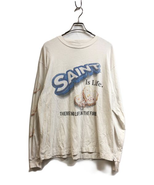 SAINT MICHAEL（セントマイケル）SAINT MICHAEL (セントマイケル) HEART CKIE LS TEE ホワイト サイズ:Lの古着・服飾アイテム