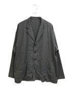 COLINAコリーナ）の古着「Linen/Silk Nepped Weather Cloth Work Jacket」｜グレー