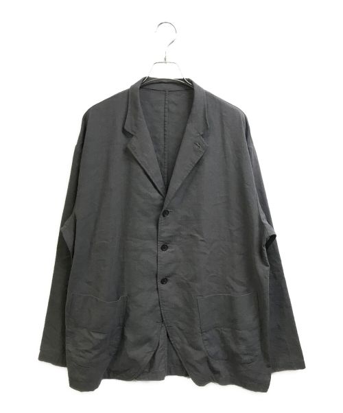 COLINA（コリーナ）COLINA (コリーナ) Linen/Silk Nepped Weather Cloth Work Jacket グレー サイズ:Lの古着・服飾アイテム