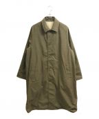 CAPERTICAカペルチカ）の古着「REVERSIBLE MAC COAT / WASHABLE WOOL GABA & VENTILE COTTON WEATHER」｜ベージュ