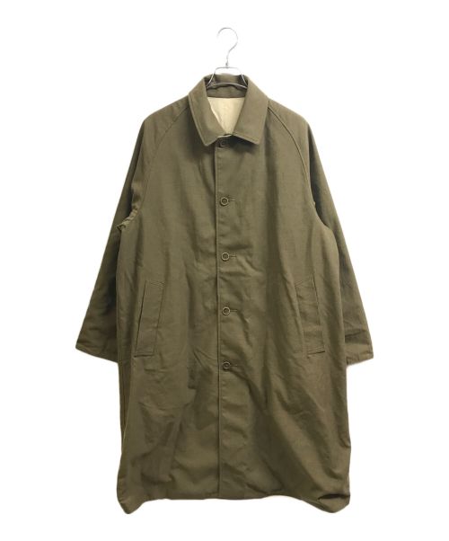 CAPERTICA（カペルチカ）CAPERTICA (カペルチカ) REVERSIBLE MAC COAT / WASHABLE WOOL GABA & VENTILE COTTON WEATHER ベージュ サイズ:3の古着・服飾アイテム