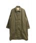 CAPERTICA（カペルチカ）の古着「REVERSIBLE MAC COAT / WASHABLE WOOL GABA & VENTILE COTTON WEATHER」｜ベージュ