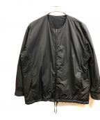 steinシュタイン）の古着「REVERSIBLE PADDED NO COLLAR ZIP JACKET」｜ブラック