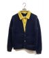 STEFAN COOKE（ステファンクック）の古着「LAYERED WOOL MOCK NECK CARDIGAN」｜ブラック×イエロー