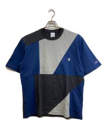 Champion×ANREALAGE（チャンピオン×アンリアレイジ）の古着「コラボTシャツ」｜グレー×ネイビー